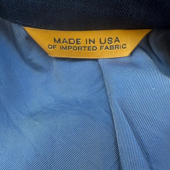 Hickey Freeman Jacket Sport Coat 46R Loro Piana Super 150 Blue Checker 2 Button - Picture 16 of 16